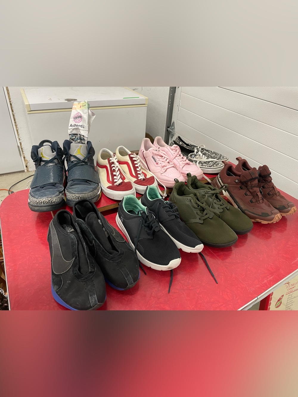 Adidas, Vans, Jordan, Solomon Men’s Sneakers Lot - Size 9+, Lot of 8